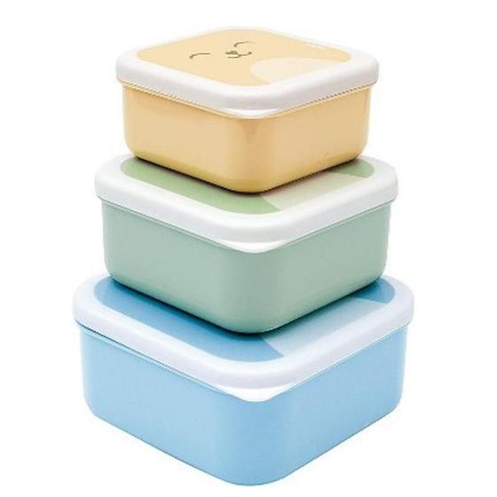 Imagem de Kit 3 Potinhos Potes para Papinha Infantil Bebe Lancheira Gumy Menino Menina Buba