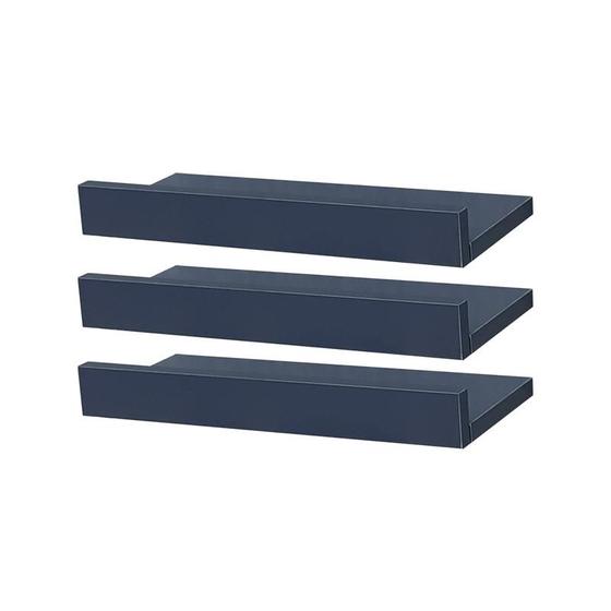 Imagem de Kit 3 Prateleiras Porta Quadros 40 x 10cm azul Suporte Invisível