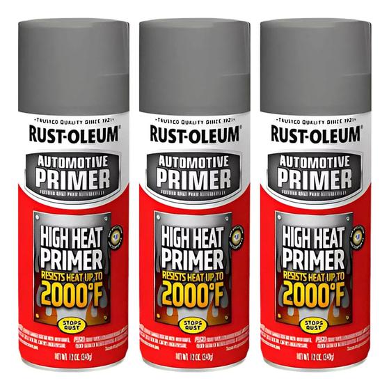 Imagem de Kit 3 Primer Alta Temperatura 1093c Cinza - Rust Oleum