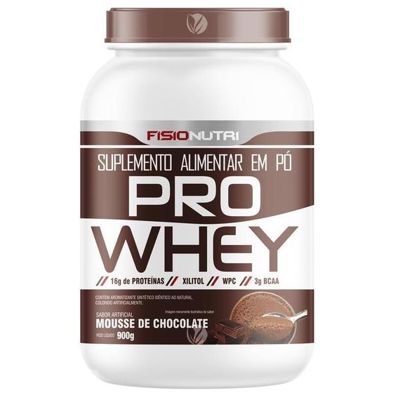 Imagem de Kit 3 Pro Whey Fisionutri 900G Mousse De Chocolate