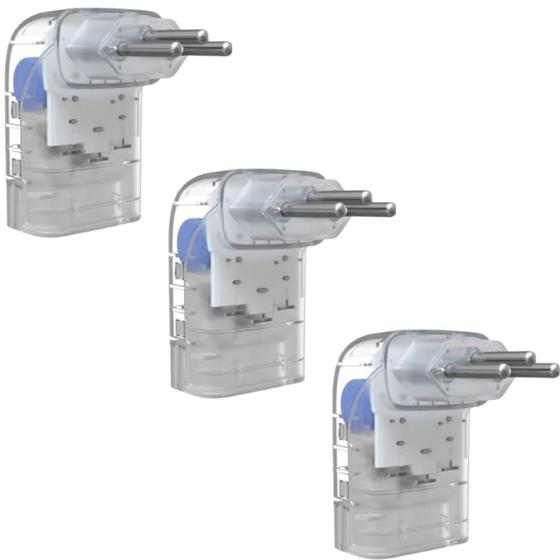 Imagem de Kit 3 Protetor Contra Surtos 3 Pinos 10a Transp - Clamper