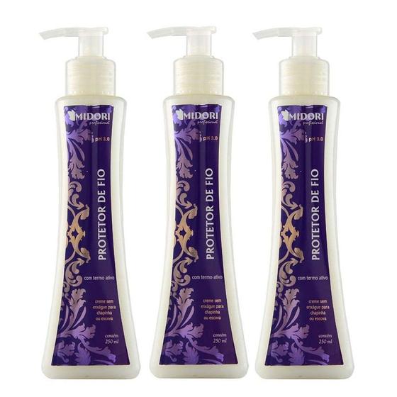 Imagem de Kit 3 Protetor De Fio 250ml - Midori Profissional