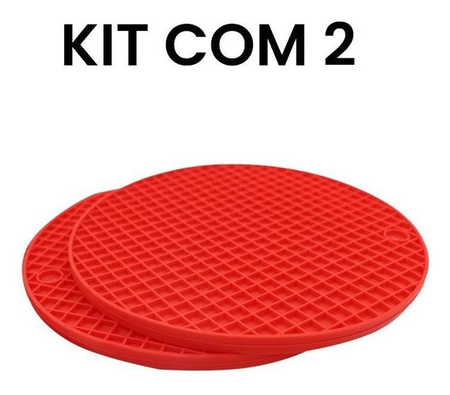 Imagem de Kit 3 Protetores Silicone Para Fogão De Indução Não Derrete Descanso Panela
