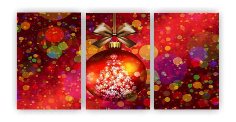 Imagem de Kit 3 quadros decorativos natalino natal enfeite mdf 20x29