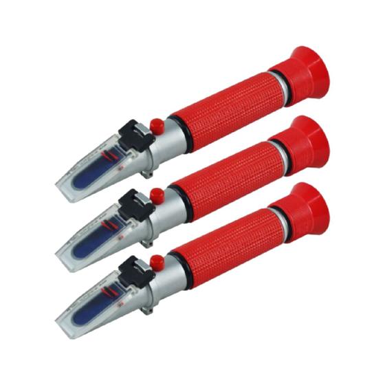 Imagem de Kit 3 Refratômetro Açúcar Álcool Densidade Compensação Temperatura Automática Rtc-100 Portátil Instrutherm Com Estojo