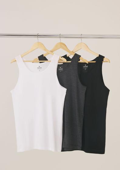 Imagem de Kit 3 Regatas Masculinas Slim