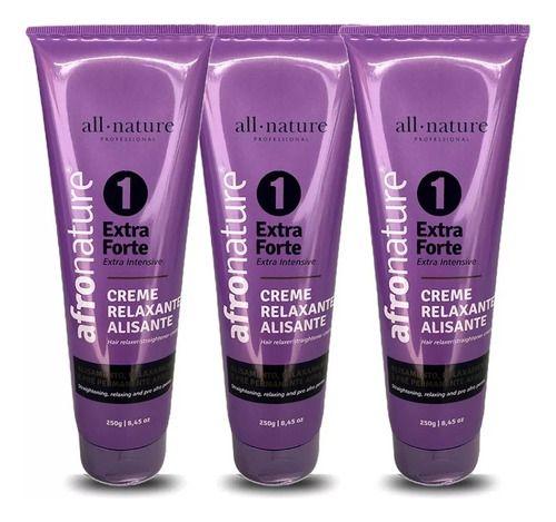 Imagem de Kit 3 Relaxante Permanente Afro All Nature Extra Forte Nº1