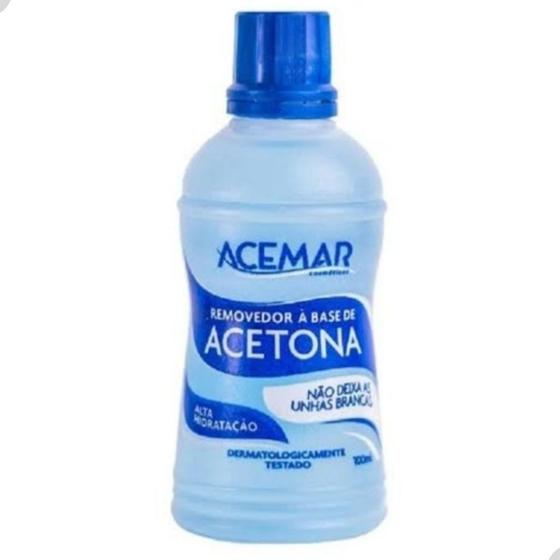 Imagem de Kit 3 Removedor de Esmalte à Base de Acetona Não Mancha as Unhas Acemar 100ml cada