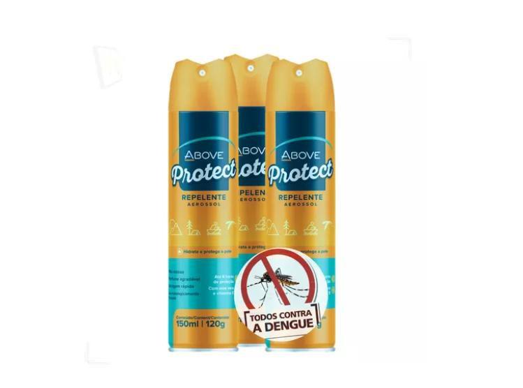 Imagem de Kit 3 Repelente Spray Protect Above 150ml Contra Dengue