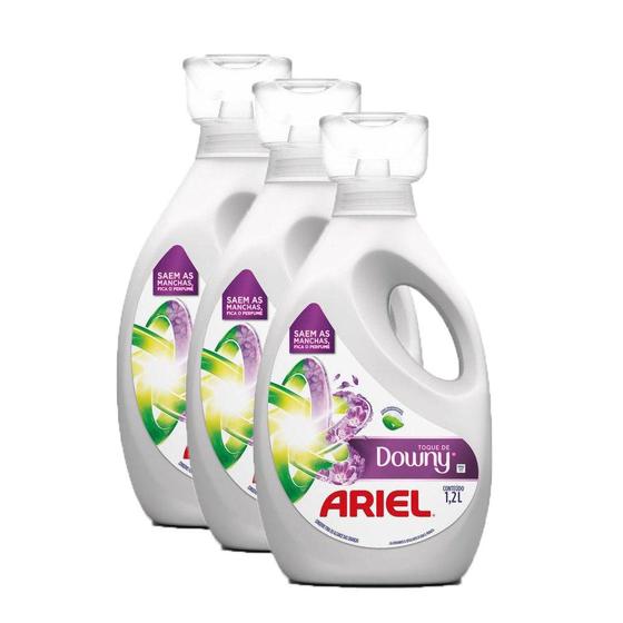 Imagem de Kit 3 Sabão Líquido Concentrado Ariel com toque de Downy 1,2L