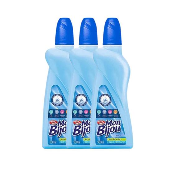 Imagem de kit 3 Sabão líquido Mon Bijou Pureza pureza frasco 500 ml