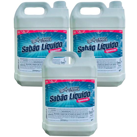 Imagem de Kit 3 Sabão Liquido Para Lavar Roupas, Tapetes E Pisos 5 Litros 