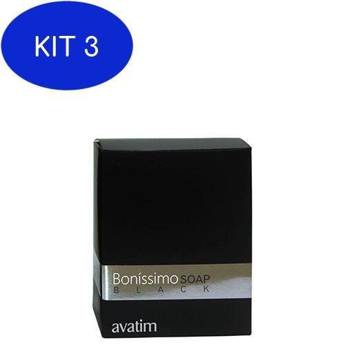 Imagem de Kit 3 Sabonete Em Barra Boníssimo Black (Caixa. Com 3 Und.)