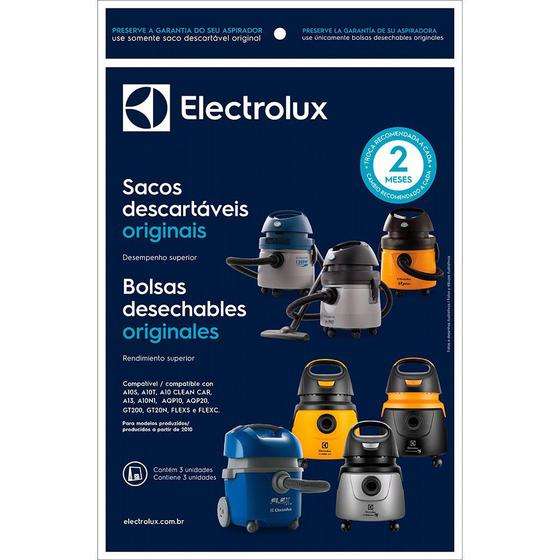 Imagem de Kit 3 Sacos Aspirador de Pó Electrolux - A10, Acqua Power e Gt2000 (CSE10)