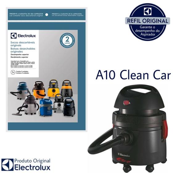 Imagem de Kit 3 Sacos Aspirador de Pó Electrolux Original - A10 Clean Car (CSE10)