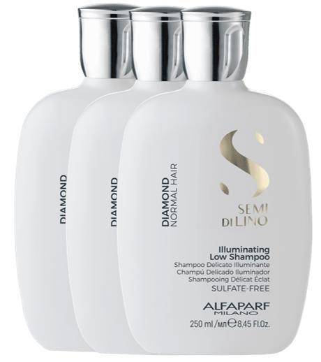 Imagem de Kit 3 Shampoo Alfaparf Diamond Illuminating  250ml