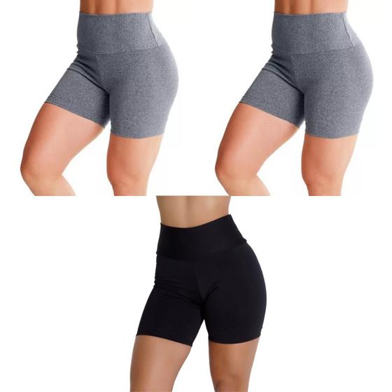 Imagem de Kit 3 Short Suplex Academia Fitness Legging  Corrida Natação