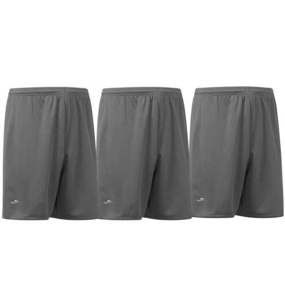 Imagem de Kit 3 Shorts Masculino Elite Calção Academia Futebol Cordão