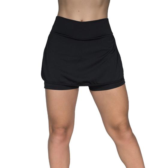 Imagem de Kit 3 Shorts Saia Fitness Curto Com Tapa Bumbum Treino