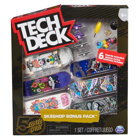 Imagem de Kit 3 Skate de Dedo e Acessórios Santa Cruz - Tech Deck