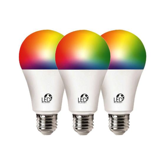 Imagem de Kit 3 Smart Bulbo Led Wi-fi Inteligente 10w Rgb