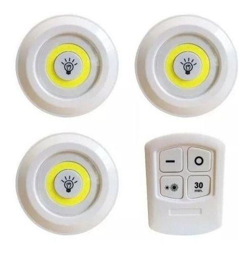 Imagem de Kit  3 Spot Lâmpada luz fria Led Controle Remoto