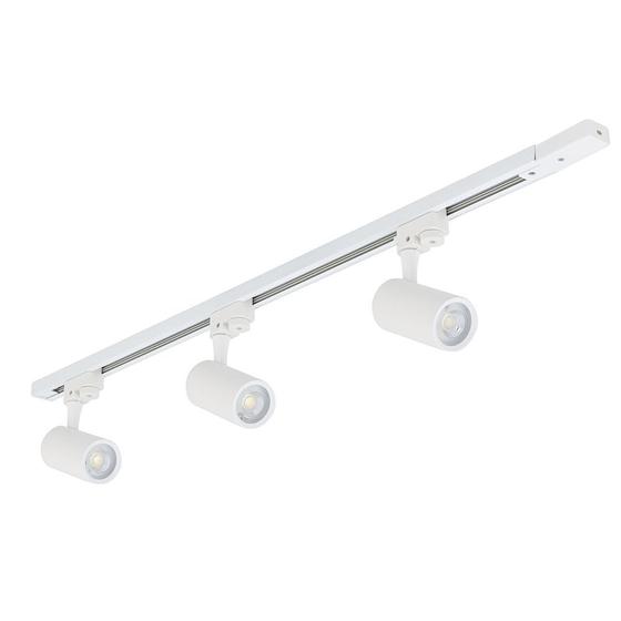 Kit 3 Spot LED c/ Trilho 480 Lumens 6W 4000K Bivolt Ecoforce Menor preço em Kit 3 Spot LED c/ Trilho 480 Lumens 6W 4000K Bivolt Ecoforce