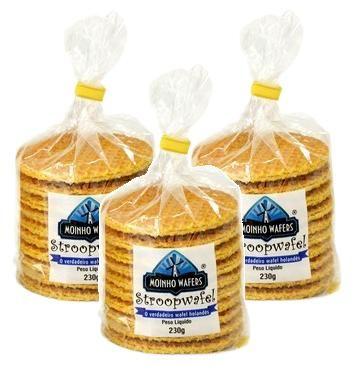 Imagem de Kit 3 Stroopwafel Moinho Wafers 230G Holandes