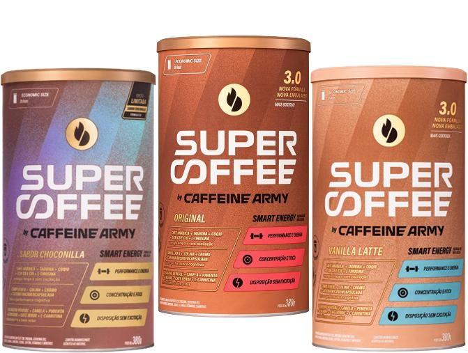 Imagem de Kit 3 Super Coffee 3.0 Choconilla, Original e Baunilha 380g