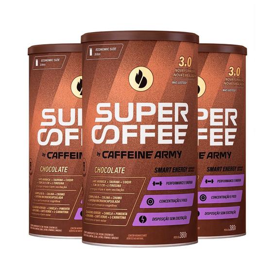Imagem de KIT 3 Super Coffee 3.0 Economic Size 380g - Chocolate