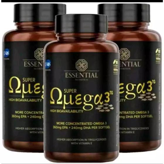 Imagem de Kit 3 Super Ômega 3TG- 180 cápsulas- Essential Nutrition