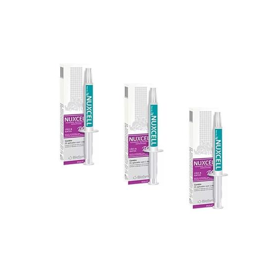 Imagem de Kit 3 Suplemento Nutricional Nuxcell Plus Biosyn - Ampola 2G