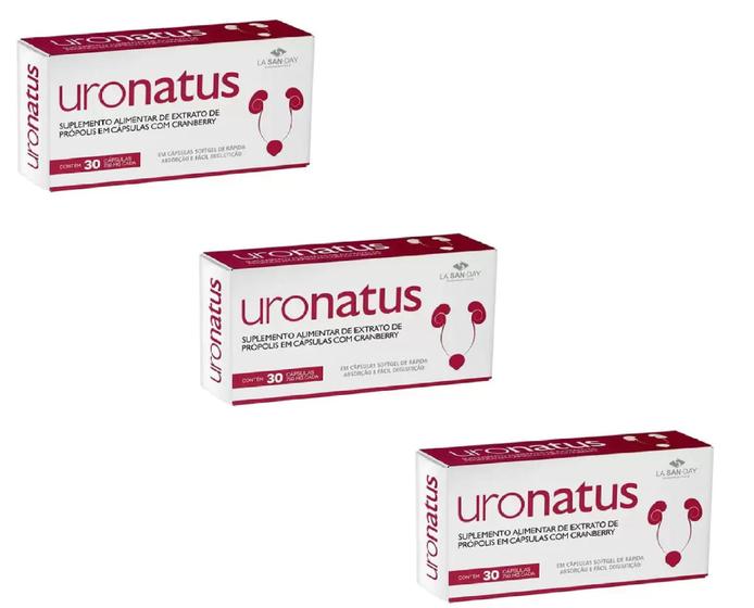 Imagem de Kit 3 Suplemento Uronatus Com Cranberry 30Caps - La San-Day