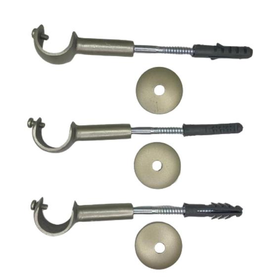 Imagem de Kit 3 suporte simples comum 19mm para varão simples - várias cores