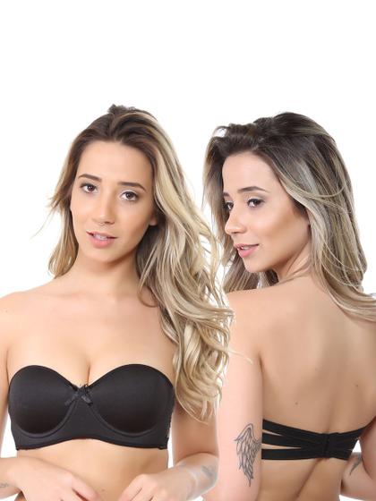 Imagem de KIT 3 SUTIÃ sem alça PRETO NUDE BRANCO LINGERIE MODA ÍNTIMA