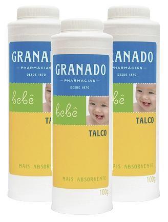 Imagem de kit 3 Talco Infantil Granado Bebê 100G