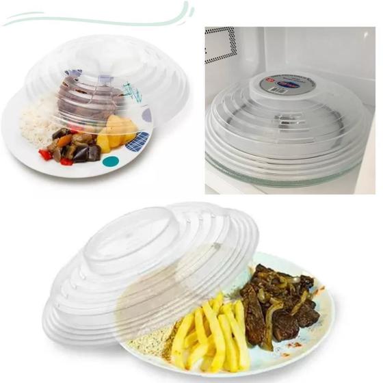 Imagem de Kit 3 Tampas De Microondas Bpa Free Protetora Alimentos