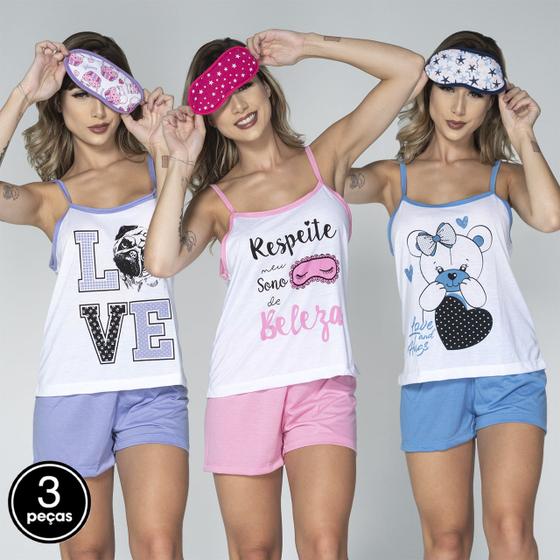 Kit 3 Tapa Olhos Para Dormir Confortável Protetor Máscara - Bella Fiore Modas Imagem de Kit 3 Tapa Olhos Para Dormir Confortável Protetor Máscara
