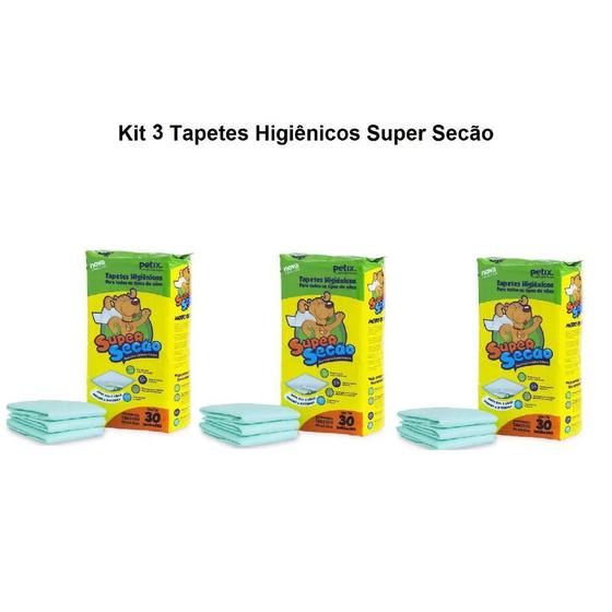 Imagem de Kit 3 Tapete Higiênico Sanitário Canino Pet Super Secão 30Un