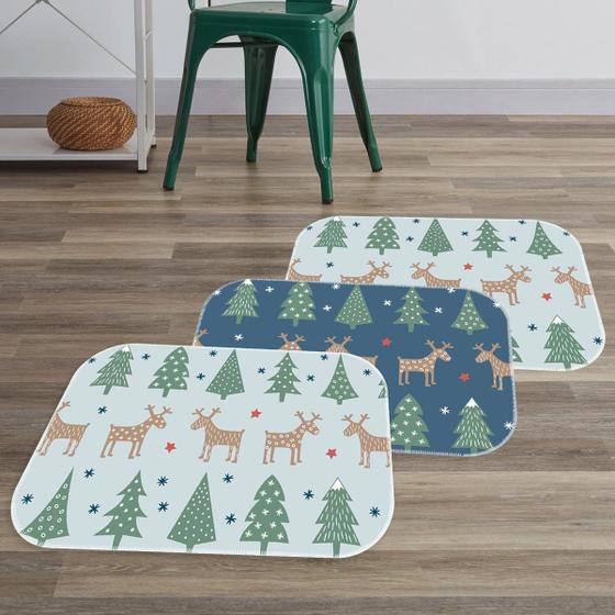 Imagem de Kit 3 Tapetes Decorativos Arvore de Natal