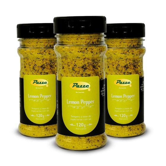Imagem de Kit 3 Tempero Lemon Pepper Pazze 120g