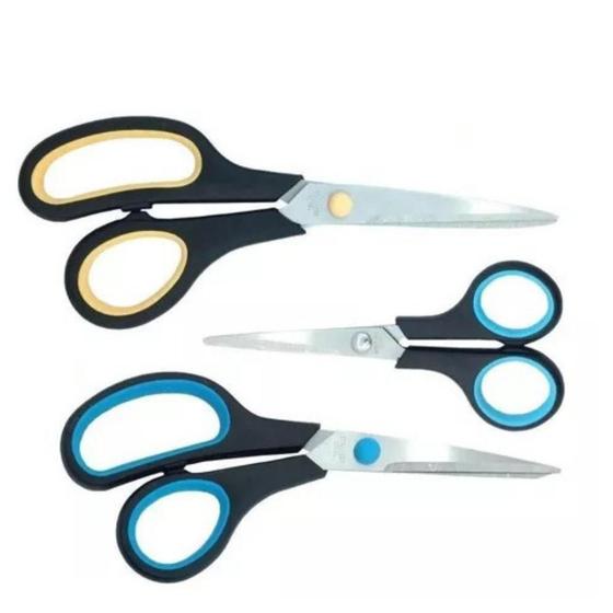 Imagem de Kit 3 Tesouras Cortar Multiuso Cozinha Tecido Aço Inoxidável - IT-BLUE