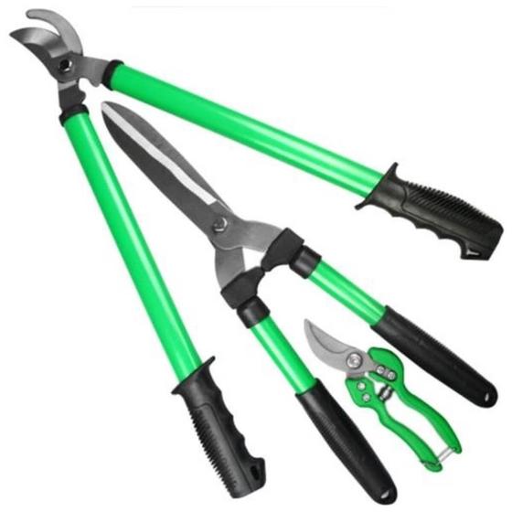 Kit 3 Tesouras Poda Jardim Cerca Viva Jardinagem TCUT3 Trato Imagem de Kit 3 Tesouras Poda Jardim Cerca Viva Jardinagem TCUT3 Trato