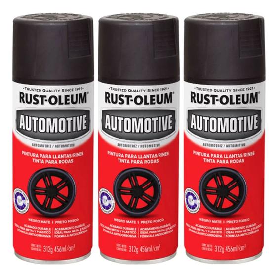 Imagem de Kit 3 Tinta Spray Rodas Automotivo Rust Oleum Escolha A Cor