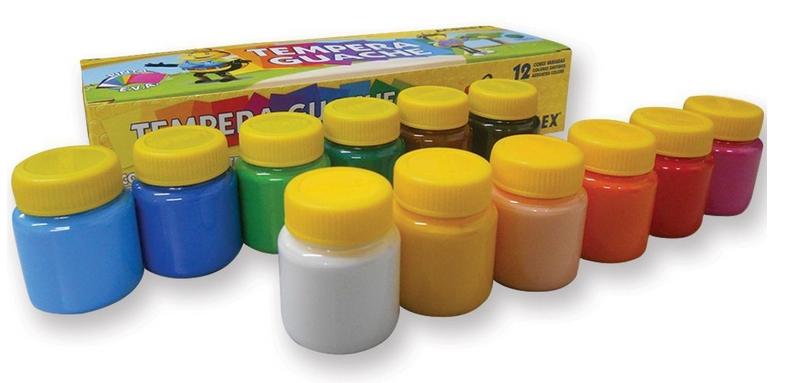 Kit 3 Tinta Tempera Guache 15ml cada com 12 Cores 02012 Acrilex Menor preço em Kit 3 Tinta Tempera Guache 15ml cada com 12 Cores 02012 Acrilex