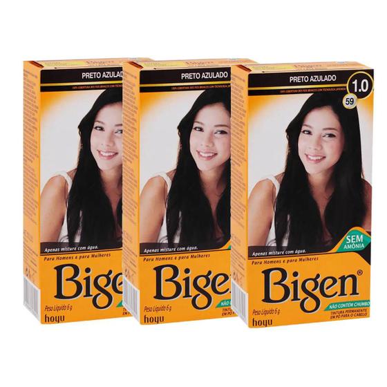 Imagem de Kit 3 Tintas Tintura Coloração Em Pó Bigen - Selecione A Cor