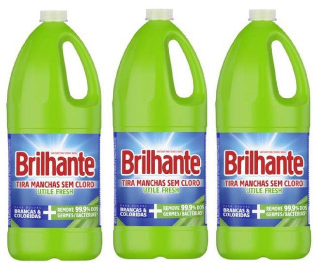 Kit 3 Tira Manchas Líquido Utile Fresh Brilhante 2 Litros Menor preço em Kit 3 Tira Manchas Líquido Utile Fresh Brilhante 2 Litros