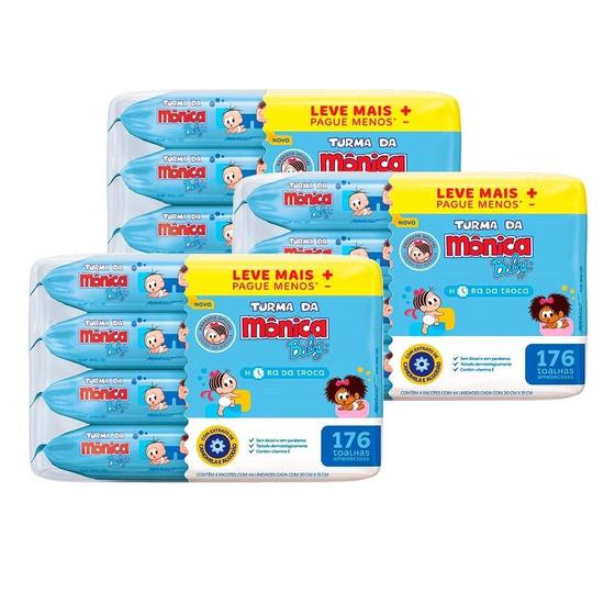Kit 3 Toalhas Umedecidas Turma da Mônica Hora da Troca - 528 Toalhas Menor preço em Kit 3 Toalhas Umedecidas Turma da Mônica Hora da Troca - 528 Toalhas