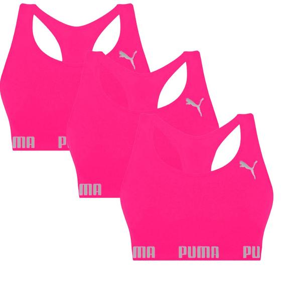 Imagem de Kit 3 Top Com Costas Nadador Sem Costura  Sem Bojo Modelo Esportivo Fitness Para Academia