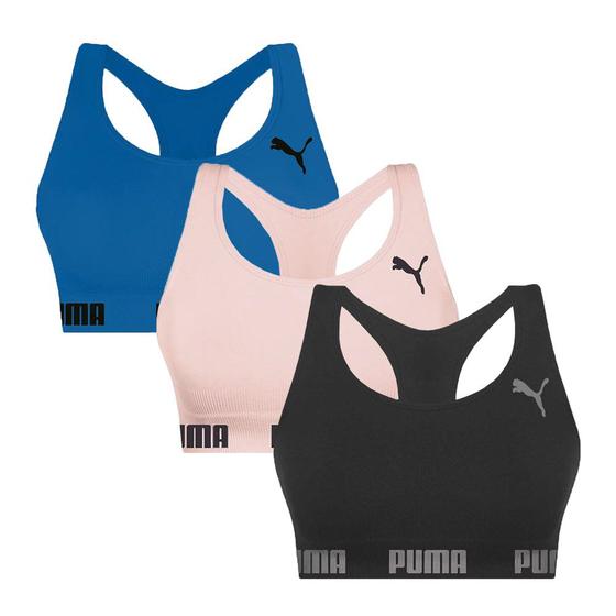 Imagem de Kit 3 Tops Puma Nadador Sem Costura Feminino